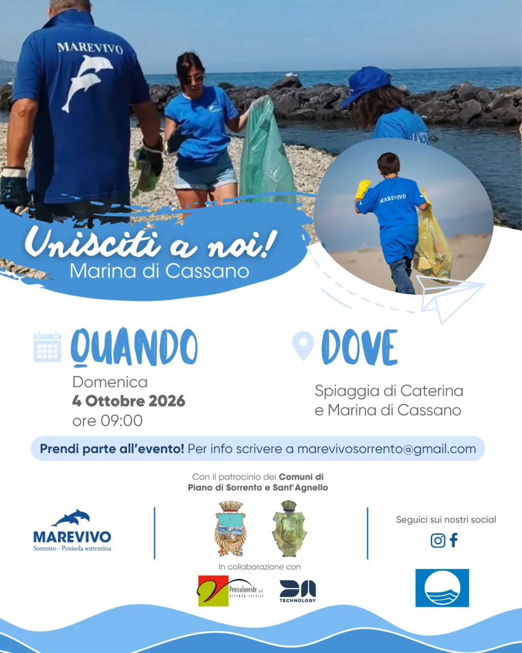 Locandina Marevivo pulizia spiaggia - Sant'Agnello